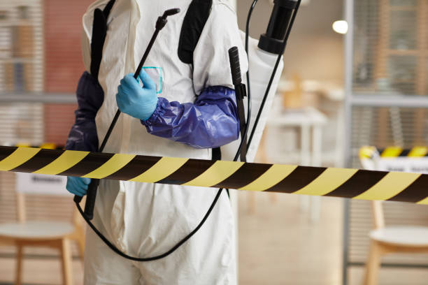 Professional Biohazard Cleanup technician working in Amherst, TX